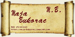 Maja Bukorac vizit kartica